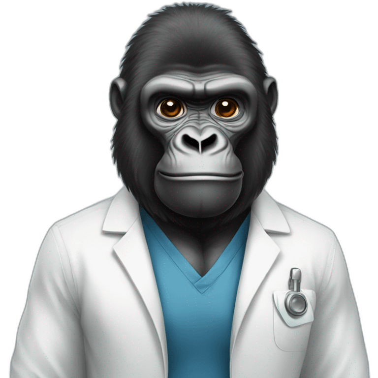 Gorilla as a biologyst emoji