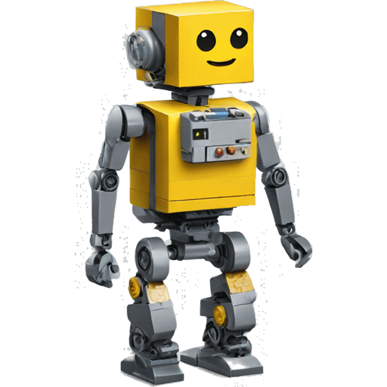 a robot,mini wheels,backpack,no legs,lego emoji