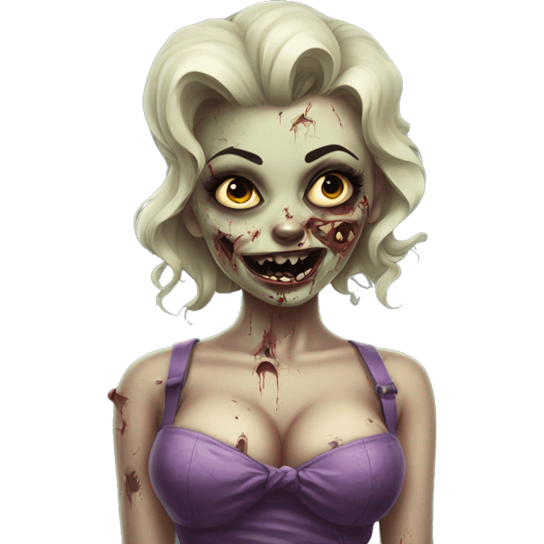 Pinup zombie girl emoji