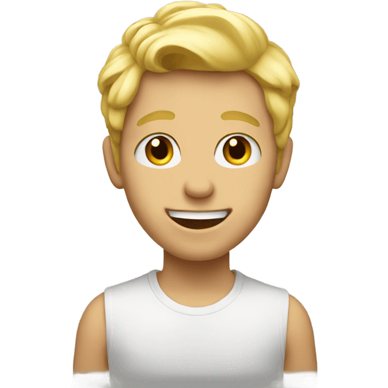 blonde boy happy emoji