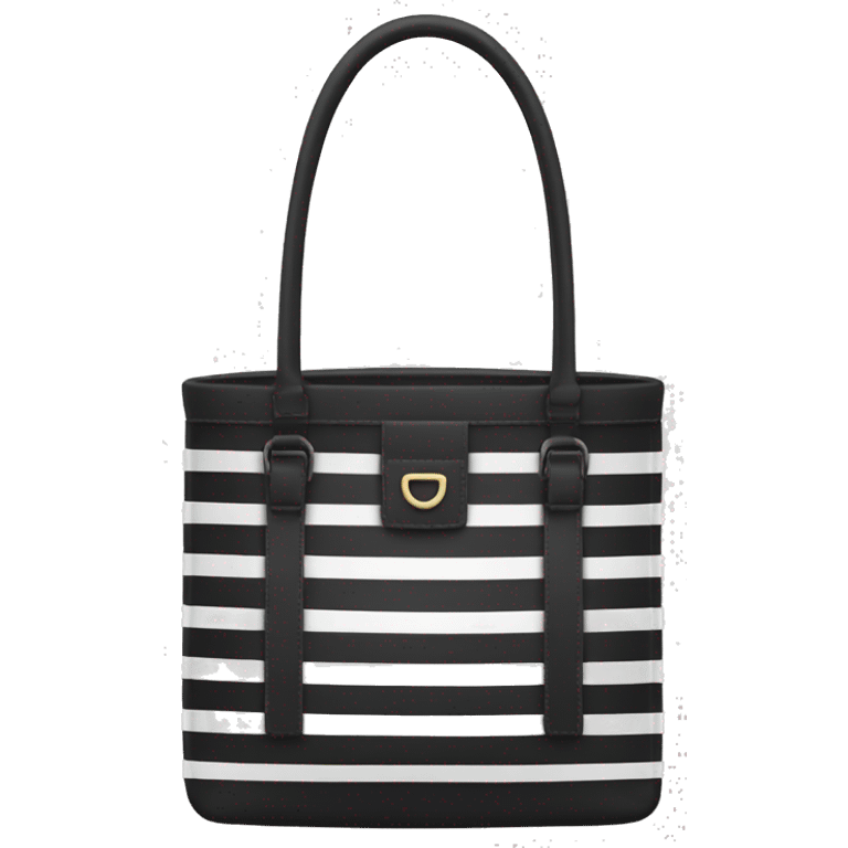 white and black striped bag emoji