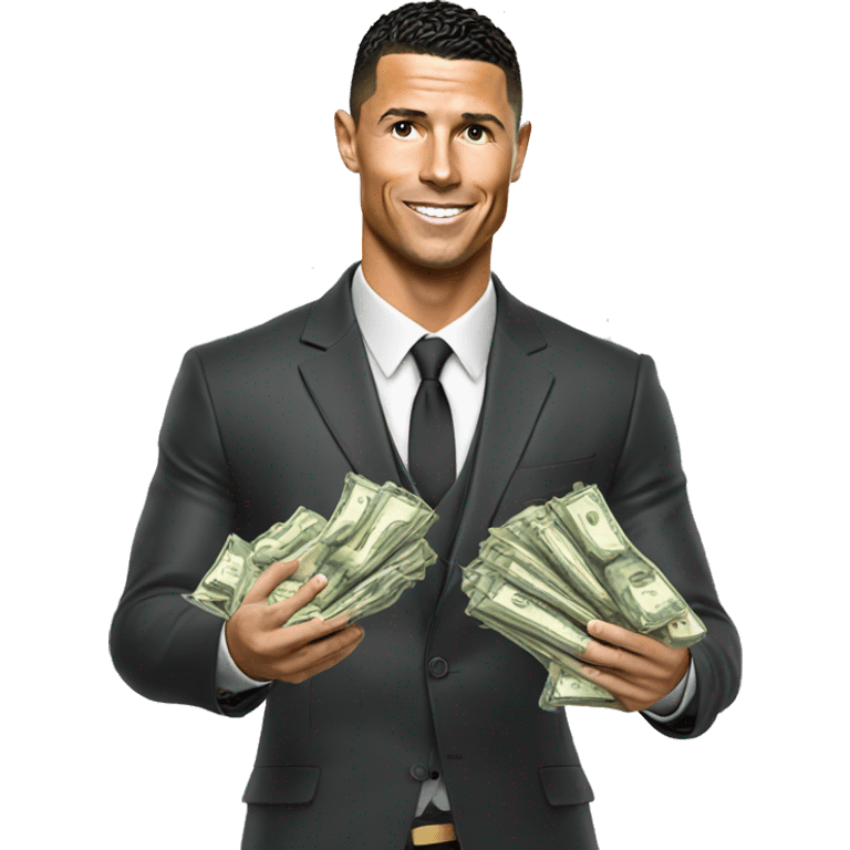 ronaldo with money emoji