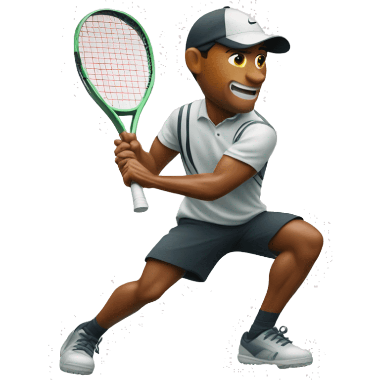 tiger woods playing tennis emoji