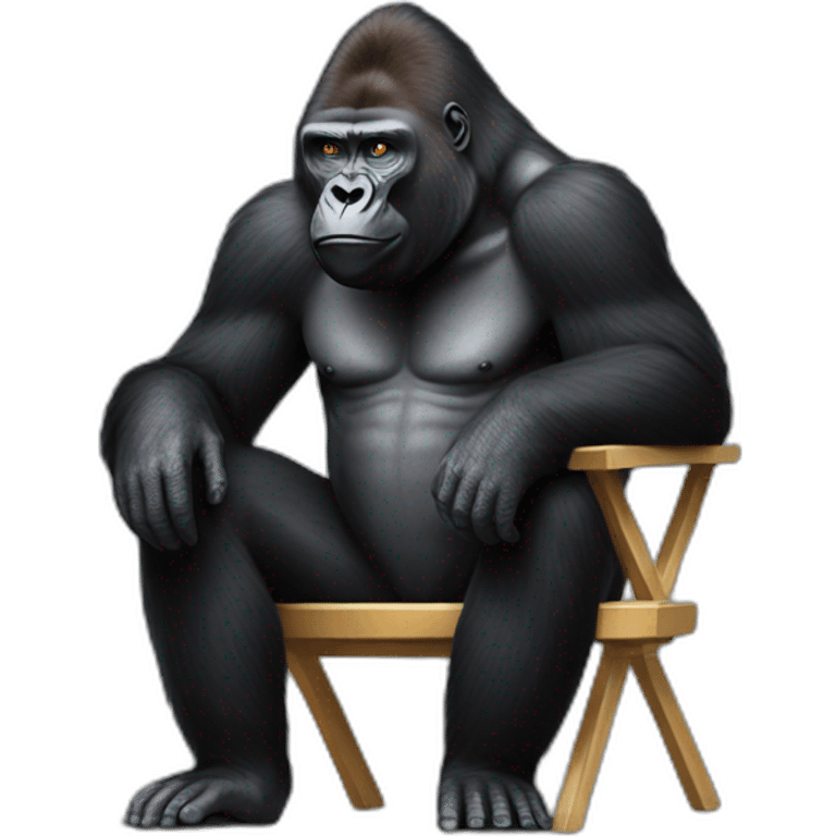 Gorilla sitting with Elon musk emoji