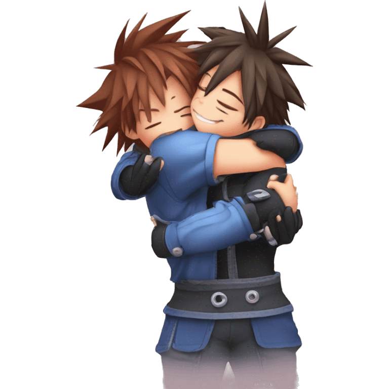 Sora hug kingdom hearts hugging stitch emoji