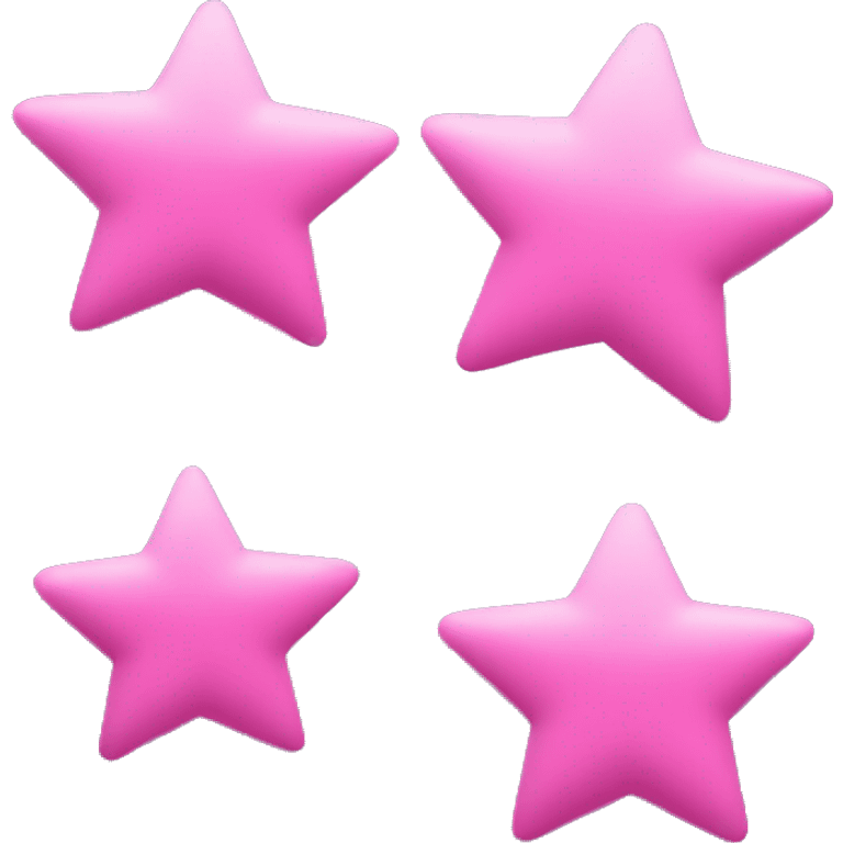 3 pink stars of different sizes emoji