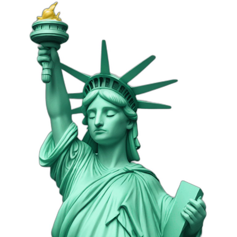 statue of liberty holding head emoji