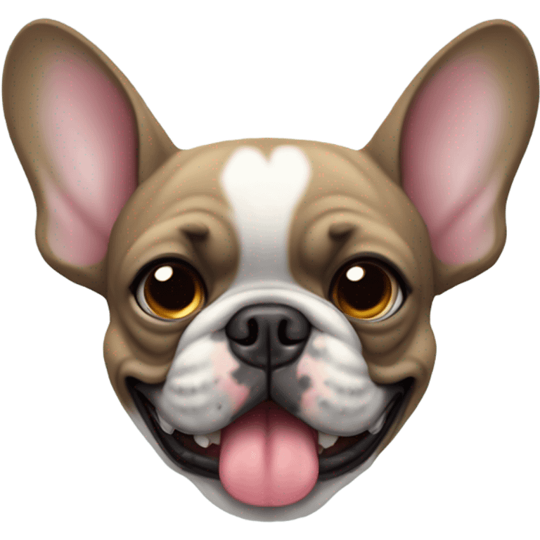 French bulldog heart emoji