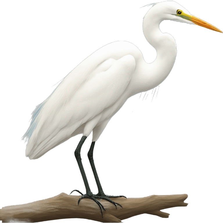 great egret emoji