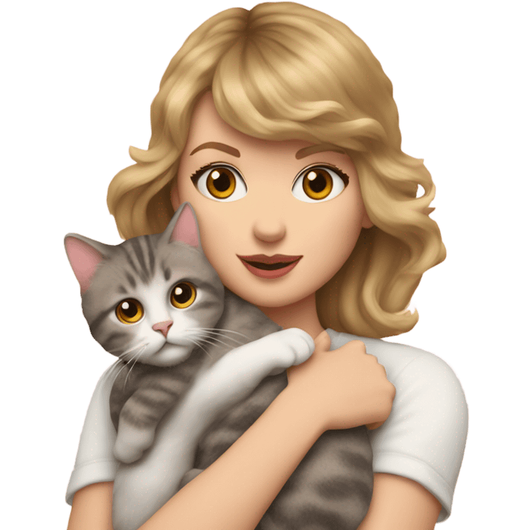 taylor swift holding a cat emoji