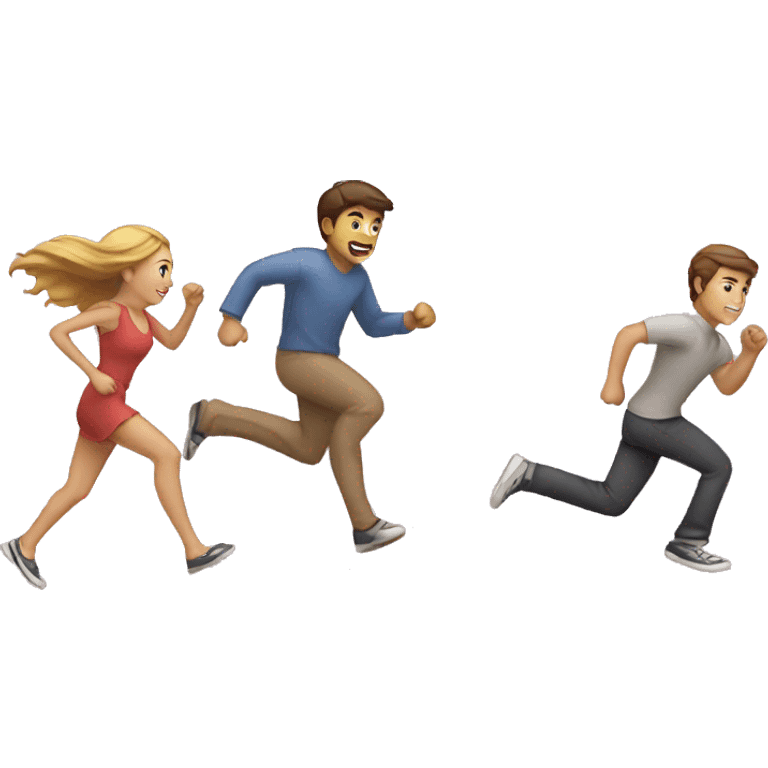 girl  chasing a guy emoji