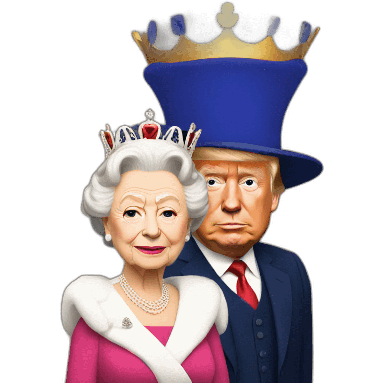 donald trump and queen Elizabeth  emoji