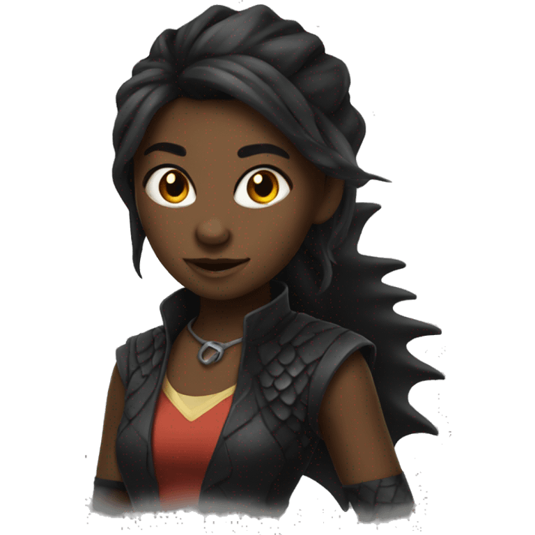 black-dragon-girl emoji