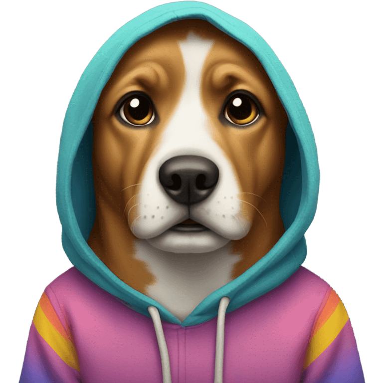 Dog wearing hoodie  emoji