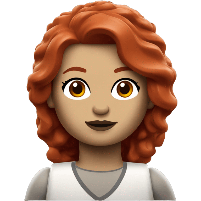 lego brick red hair girl emoji