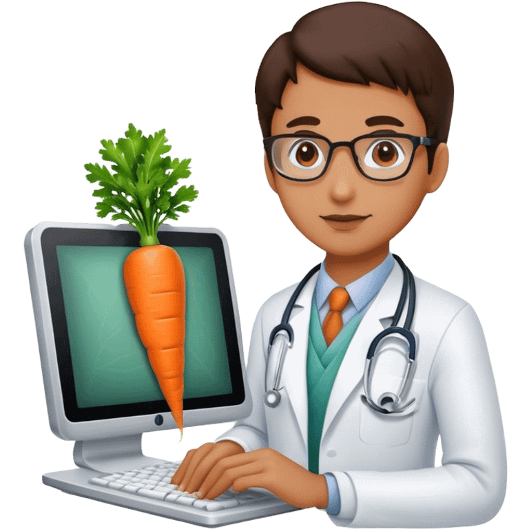 doctor logging into a carrot com emoji