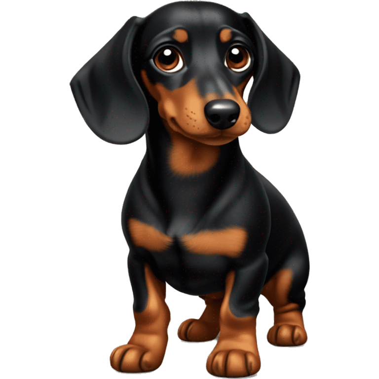 Black and tan mini Dachshund emoji