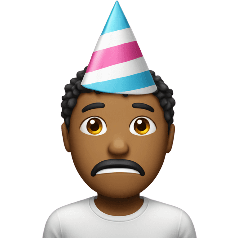 Crying with party hat on emoji