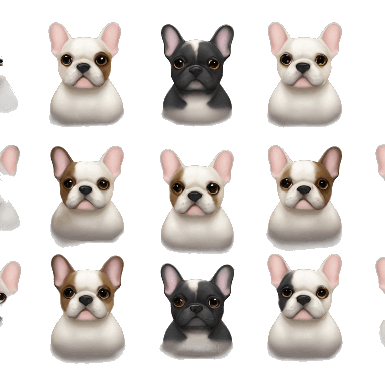 French bulldog in coat emoji