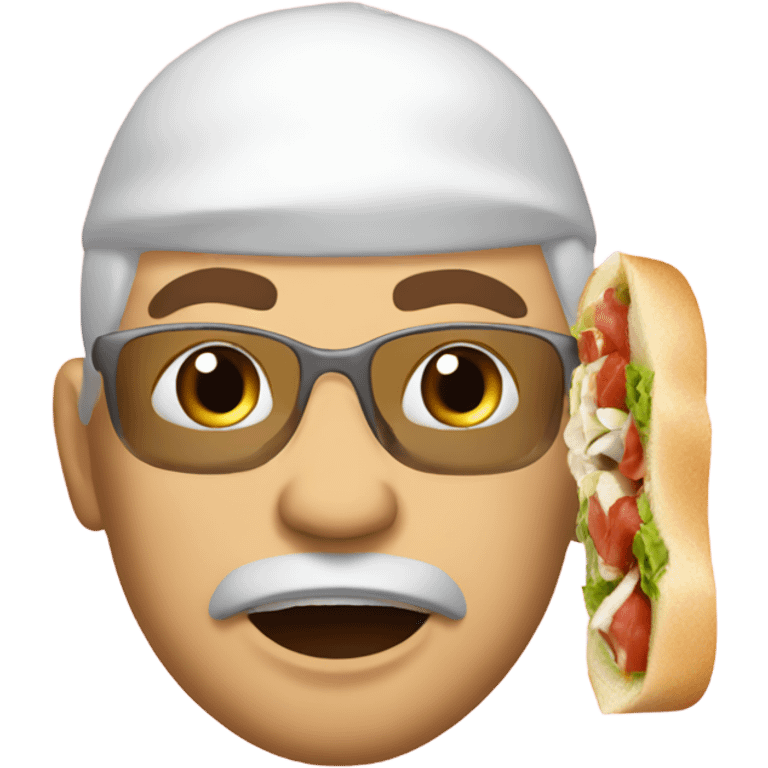 Cardinal karate eating sub sandwich  emoji