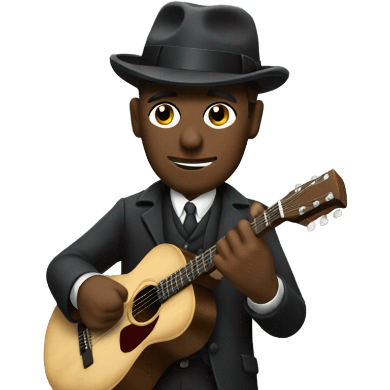 Peaky blinder playing guitar emoji