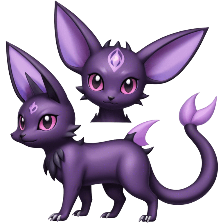 Shiny Dark Noibat-Espeon-Umbreon-Nidorino-fusion-hybrid full body emoji