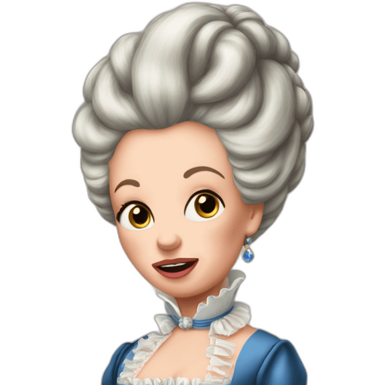 very very shocked Marie Antoinette emoji