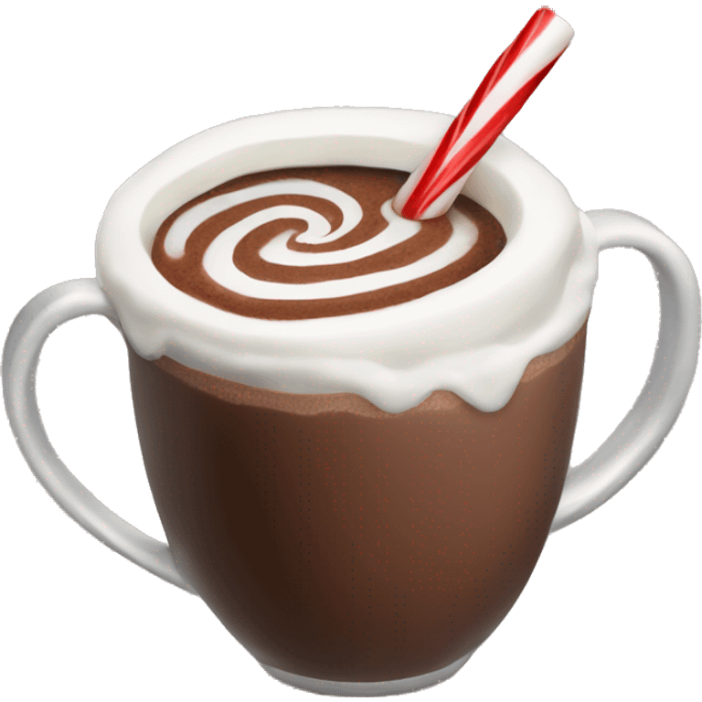 Peppermint hot chocolate emoji