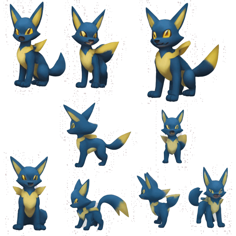 Lucario-Umbreon-Zeraora full body emoji