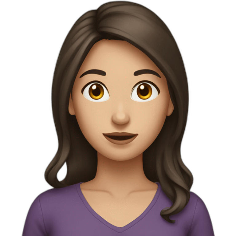 Brunette female OT emoji