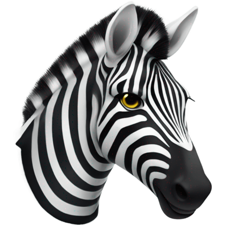 Zebra with forbidden sign overlay emoji