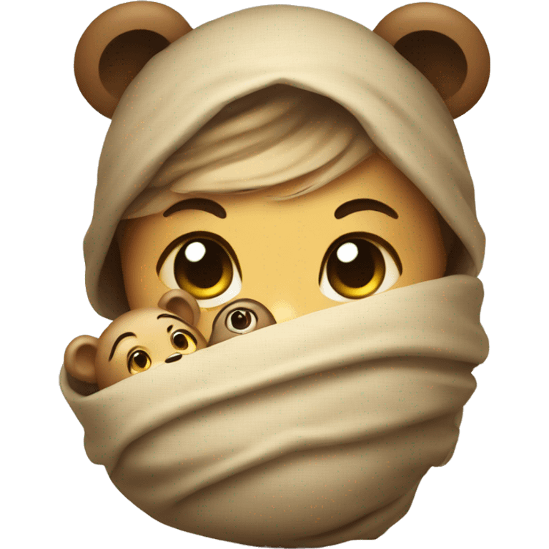 Mummy and baby bear emoji emoji