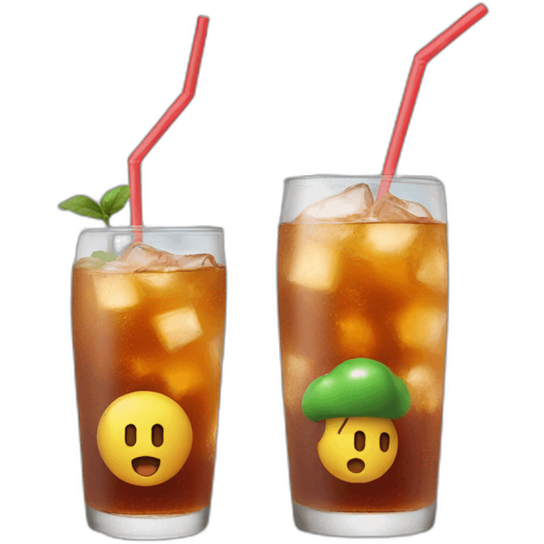 Mario drink ice tea emoji