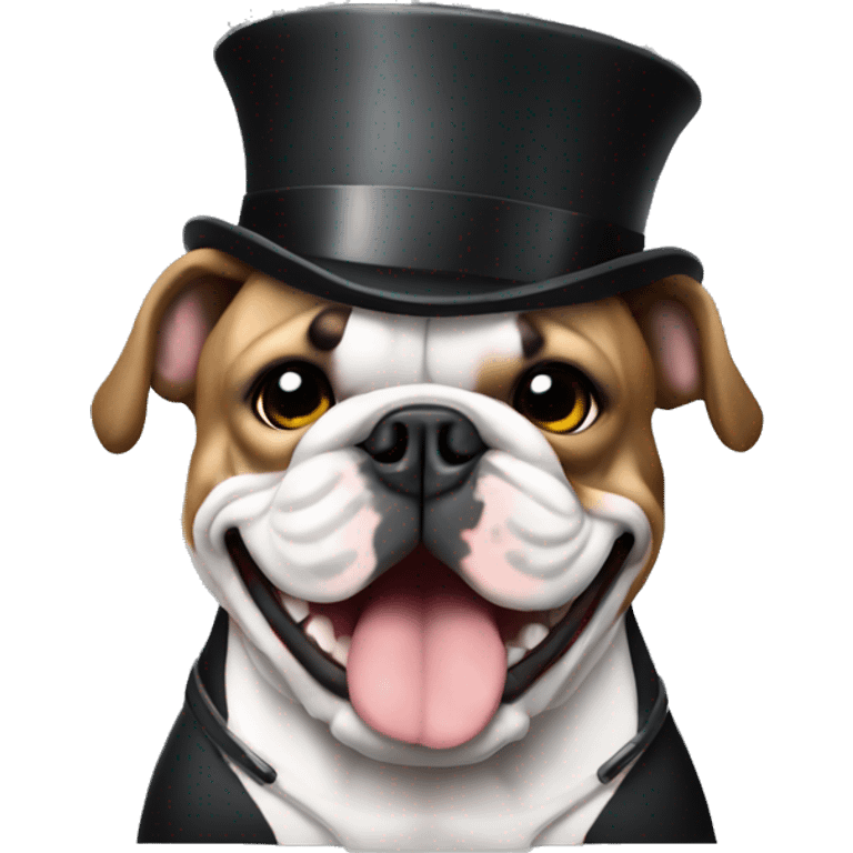 english bulldog conductor music emoji