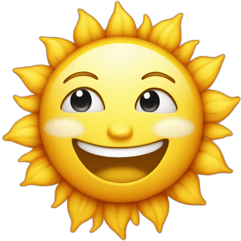 Funny sun emoji