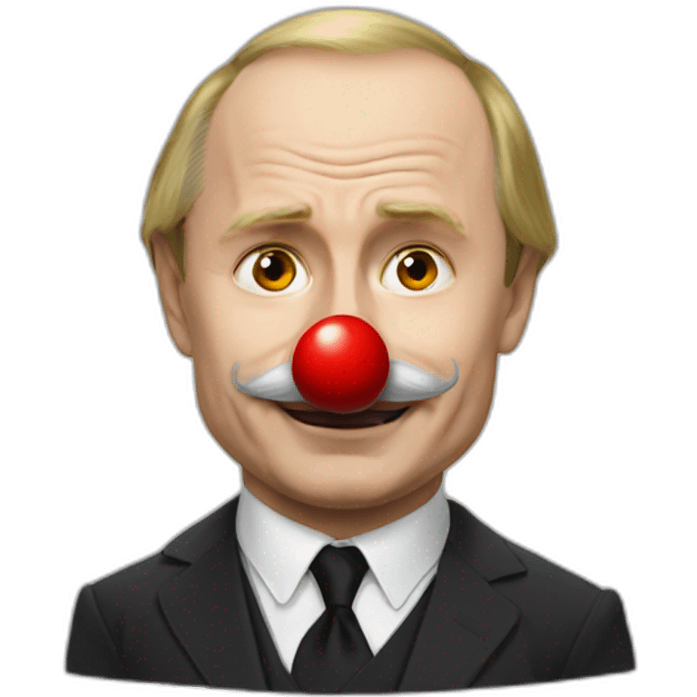 putin with a clown's nose emoji