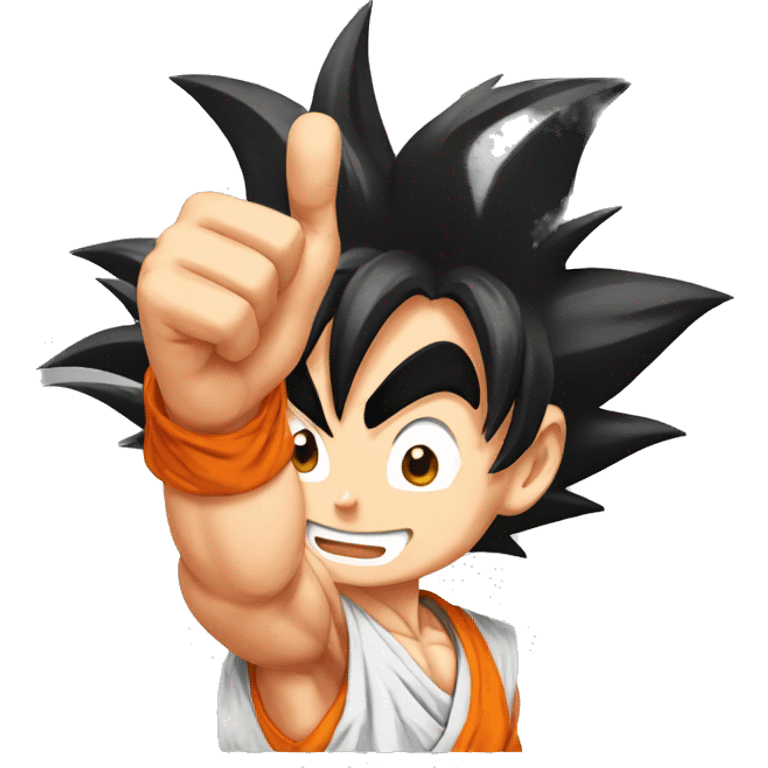 Goku thumbing up emoji