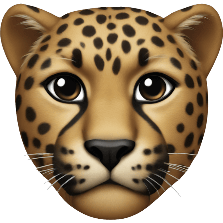 Black panther with cheetah print emoji