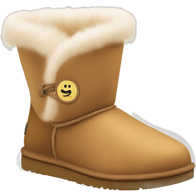 Ugg mini boots that are a tan colour and fluffy  emoji