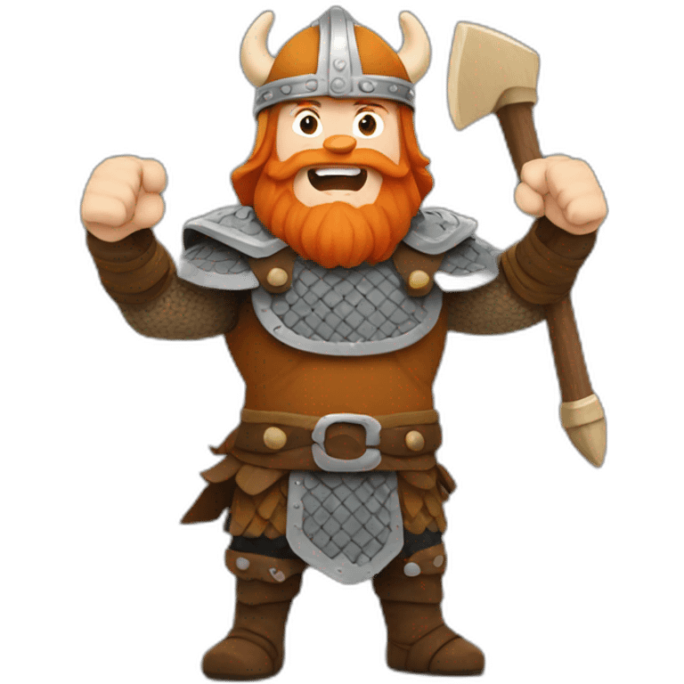 ginger viking cheering emoji