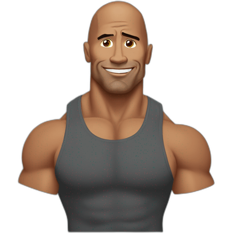 Dwayne Johnson Whith one eyebrow raise emoji