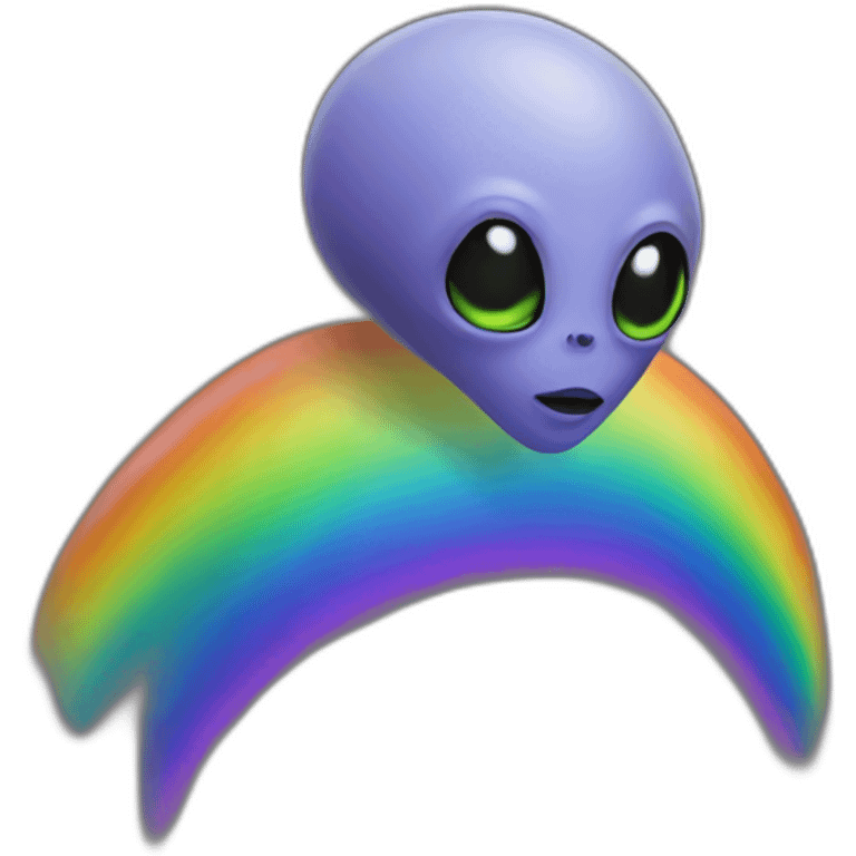 rainbow skin alien emoji