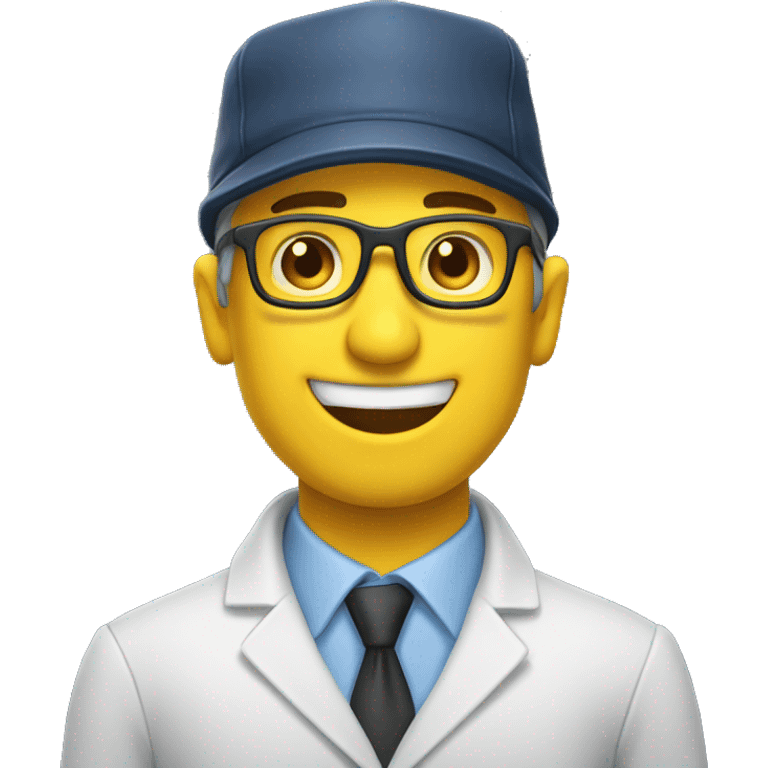 Emoji de profesor con gorra emoji