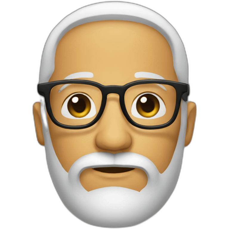 glasses bold head beard emoji