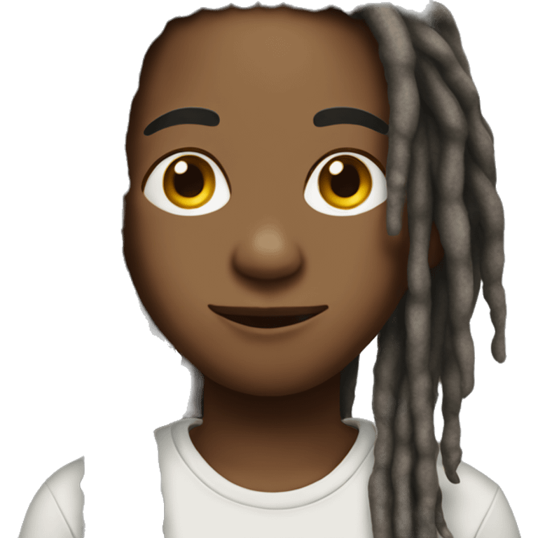 Boy with dreads in the studio  emoji