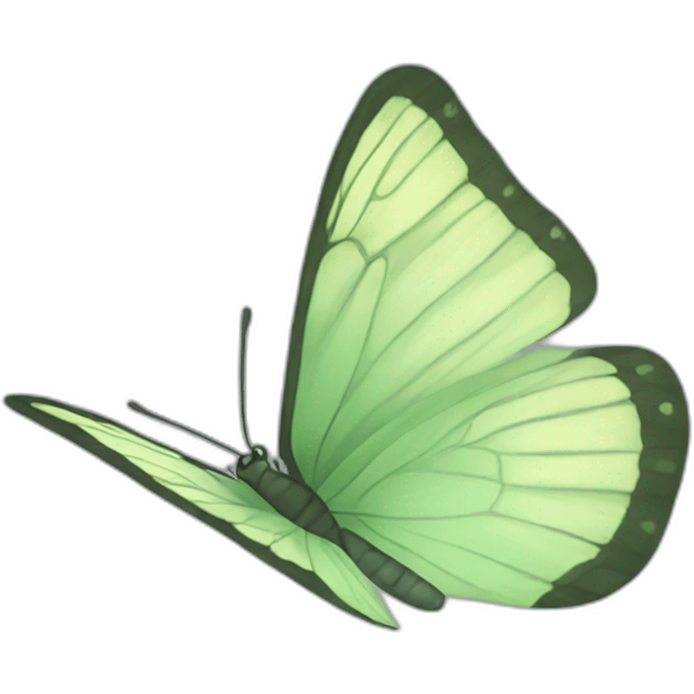 sage green butterfly  emoji