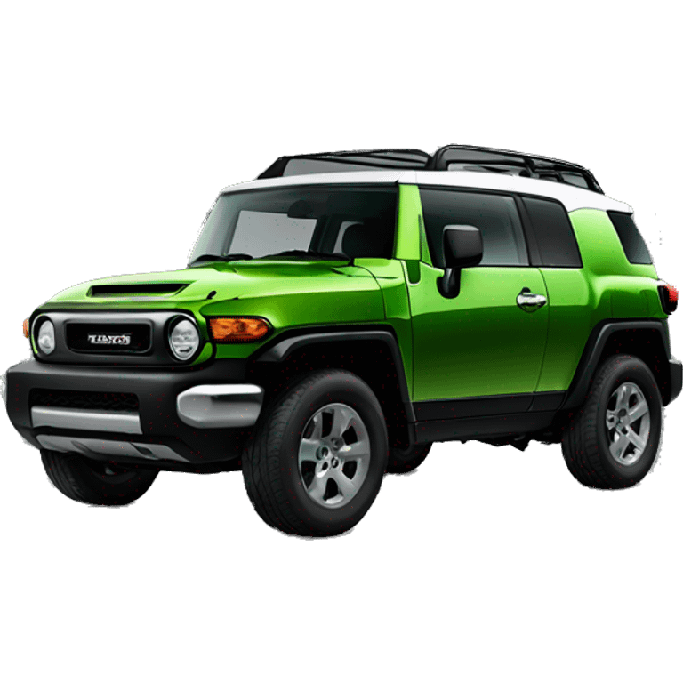 Green FJ Cruiser cruiser with black wheels emoji