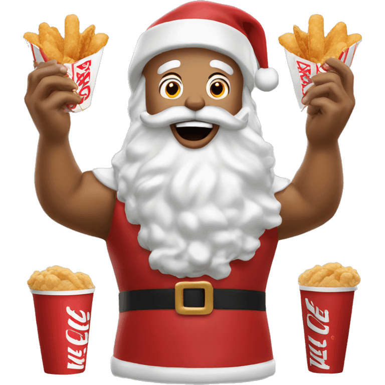 Santa eating KFC emoji