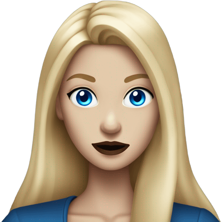 blonde hair blue eyed vampire woman emoji