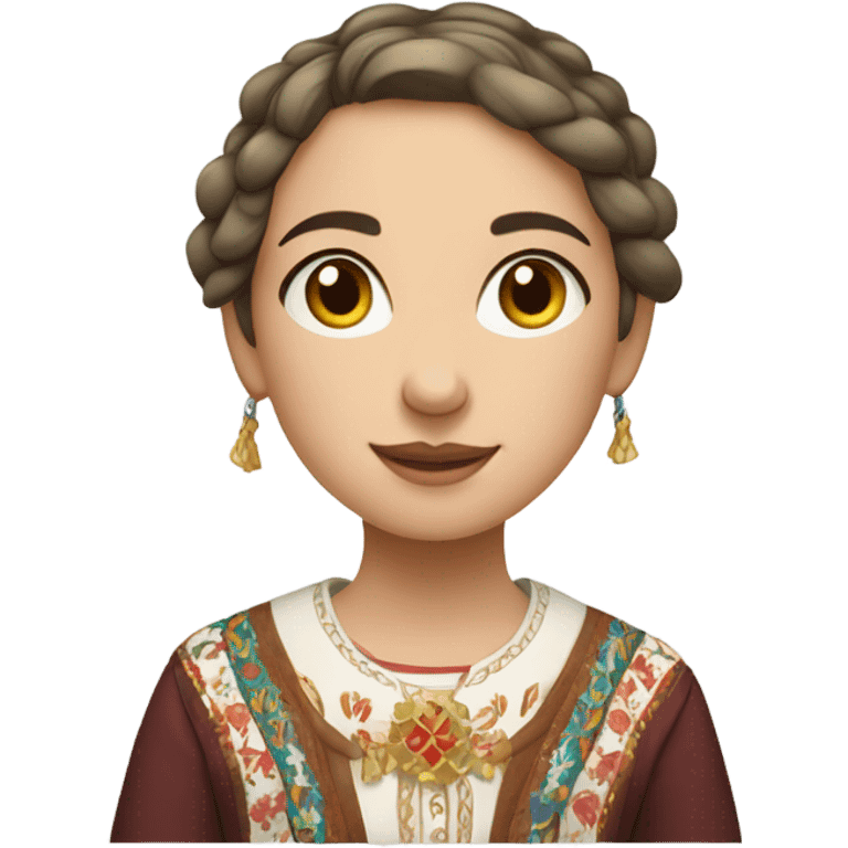 a girl who loves both Caucasian and Russian culture emoji